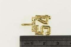 14K Yellow Gold 54 Diamond Cut Number Jersey Sports Charm/Pendant