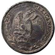 Choice Early 1825 Zacatecas Mexico Cap &Rays 8 Reale