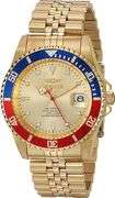 Invicta Gold Dial "Pepsi" Bezel Automatic, New In Box.