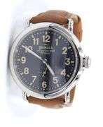Shinola The Runwell 41mm Quartz Blue Dial on Brown Strap Watch