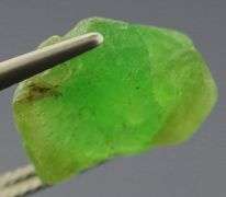 Rare 9.46ct uncut green Grossular Garnet