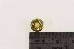 14K Yellow Gold Round Citrine Bezel Vintage Slide Statement Pendant