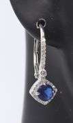 Sterling Silver Blue Stone Drop Earrings