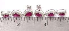 Captivating Burmese Ruby and Diamond Dangle Earrings In White Gold