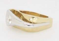 Contemporary Two-Tone Diamond Ring