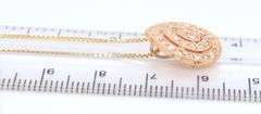 Italian Sterling Silver Oval Crystal Cluster Pendant on Box Chain