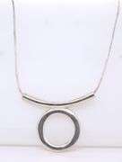 Italian Sterling Silver Circle Necklace
