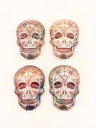 GROUP LOT OF 4X 10oz FINE SILVER SKULL- 40.0 OZ OF .999 SILVER!
