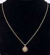 Tasteful Diamond Pendant Necklace In Yellow Gold