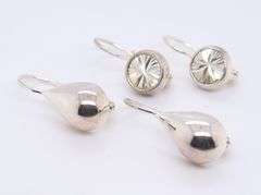 Pair of 2, 925 Sterling Silver Dangle Earrings