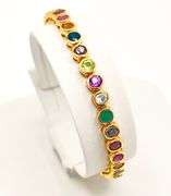 FANCY 10.00 CARAT SAPPHIRE, EMERALD, RUBY, TANZANITE, AMETHYST, CITRINE, TOPAZ, TOURMALINE, PERIDOT, AND MORE! TENNIS BRACELET