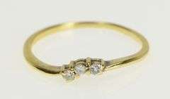 10K Yellow Gold Wavy Diamond Classic Wedding Band Ring