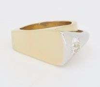 Contemporary Two-Tone Diamond Ring