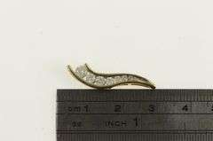 10K Yellow Gold 0.50 Ctw Diamond Journey Symbol Wavy Charm/Pendant
