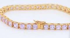 Lot of 2 925 Sterling Silver Cubic Zirconia Bracelets