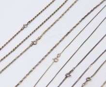 Vintage Italian Sterling Silver Chain Lot