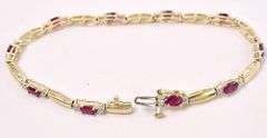 Exquisite Ruby And Diamond Bracelet in Yellow Gold