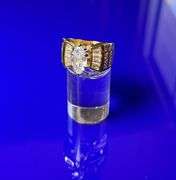 Dazzling 14 Kt Gold Plated Simulated Diamond Ring