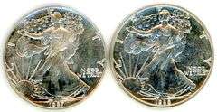 2 Different American Silver Eagles: 1987 & 1988