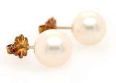 Tiffany & Co. 9.50MM Cultured Pearl Stud Earrings in Sterling