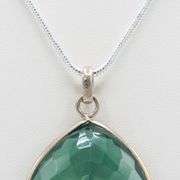 One Certified 67.45 Ct Lab Created Green Amethyst Pendant