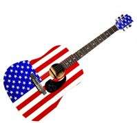 Chris Stapleton Autographed USA Flag Signature Edition Acoustic Guitar