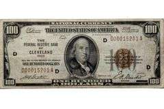 $100 Cleveland 1929 Series National Note