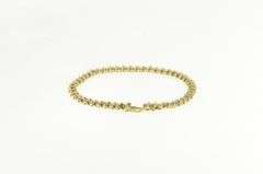 14K Yellow Gold 1.92 Ctw Diamond Wavy Link Classic Tennis Bracelet