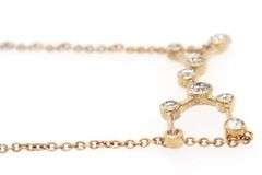 Porter Lyons 0.15ctw Diamond Gemini Zodiac Pendant Necklace in 14K