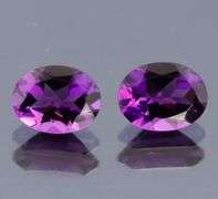 Glittering 3.56ct violet Amethyst pair