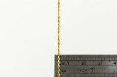 14K Yellow Gold 1.5mm Rope Link Vintage Woven Chain Necklace