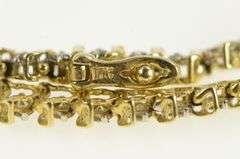 14K Yellow Gold 1.92 Ctw Diamond Wavy Link Classic Tennis Bracelet
