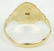Antique 10K Gold Signet Ring - Initial K, Size 9.5