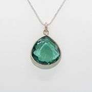 One Certified 67.45 Ct Lab Created Green Amethyst Pendant