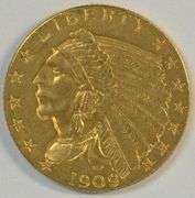 Better date 1909 US $2.50 Indian Gold Piece. Choice BU