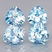 Top tier 8.59ct 4 pc sky blue Topaz set