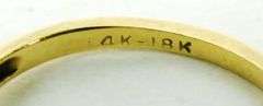 Antique 14K & 18K Gold Diamond Band, Size 6.5