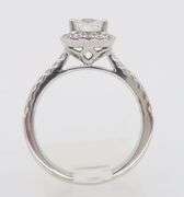 Stunning Princess Cut Halo Diamond Engagement Ring
