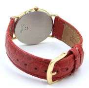 Omega De Ville Quartz Golf Club on Red Leather Strap Watch
