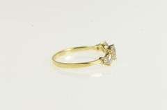 14K Yellow Gold Marquise & Round CZ Stackable Band Ring