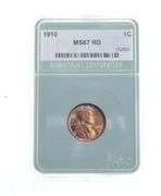 MS67 RD 1910 Lincoln Wheat Cent - Graded NTC