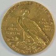 Rare key date 1913-S US $5 Indian Gold Piece. Nice AU