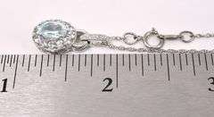 Blue Topaz and CZ Set In Sterling Silver