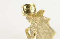 14K Yellow Gold Egyptian African Queen Throne Hieroglyphic Pendant