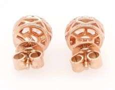 1.50ctw Morganite and 0.32ctw Diamond Halo Stud Earrings in 14K