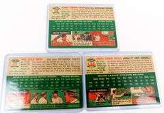 3 Topps 1954 Baseball Cards