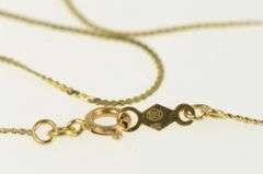 14K Yellow Gold 0.7mm Serpentine Flat Wavy Link Chain Necklace