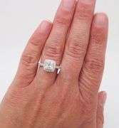 Stunning Princess Cut Halo Diamond Engagement Ring