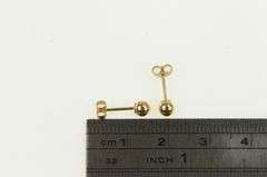 14K Yellow Gold 4mm Vintage Simple Classic Ball Stud Earrings