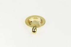 14K Yellow Gold Oval Citrine Vintage Classic Statement Pendant